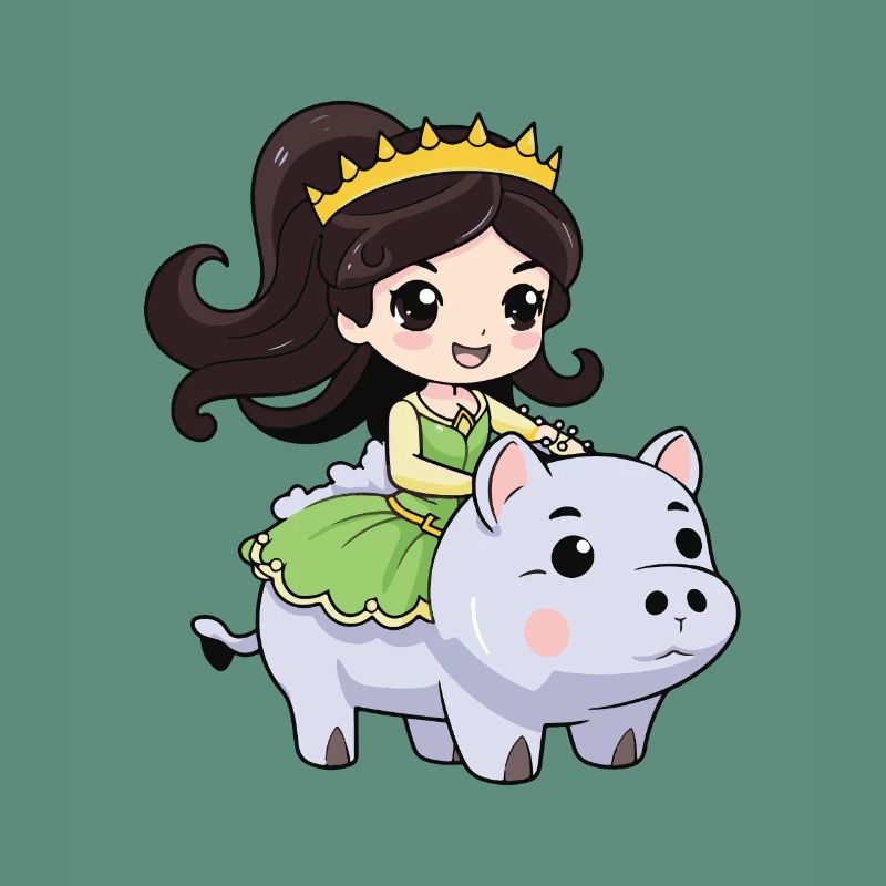 Bande dessinée de cochon de princesse