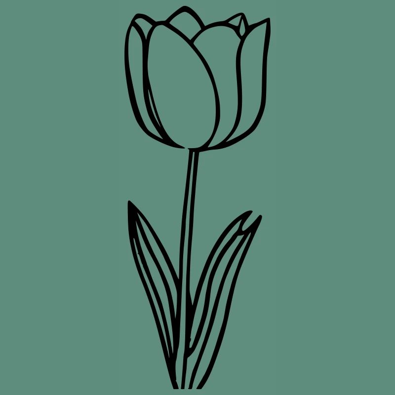 Simple tulip as vector illustration