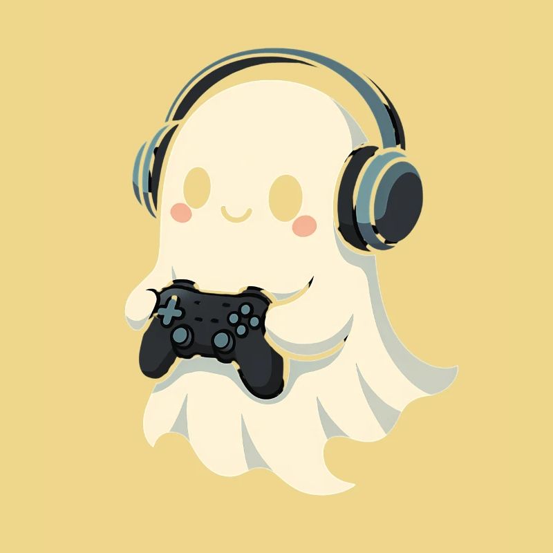 Geist mit Kopfhörer Spielcontroller