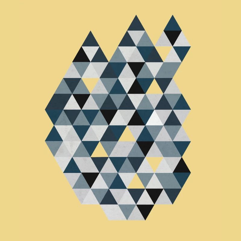 Blue Triangle Mosaic Geometry Triangles