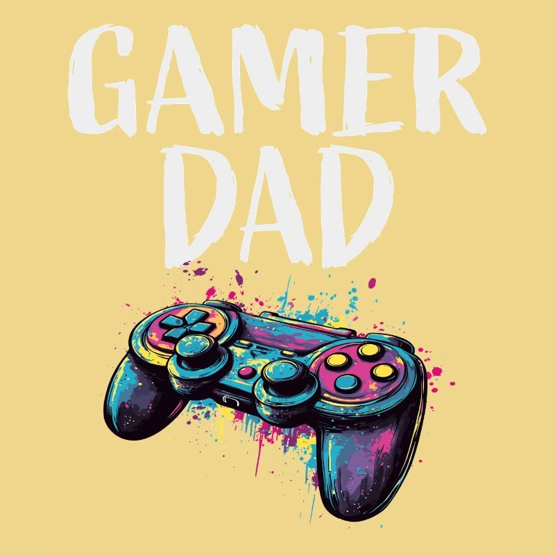 Gamer Dad Controller Farbexplosion