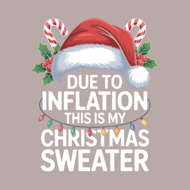 Jeu de mots sur l’inflation avec le pull de Noël