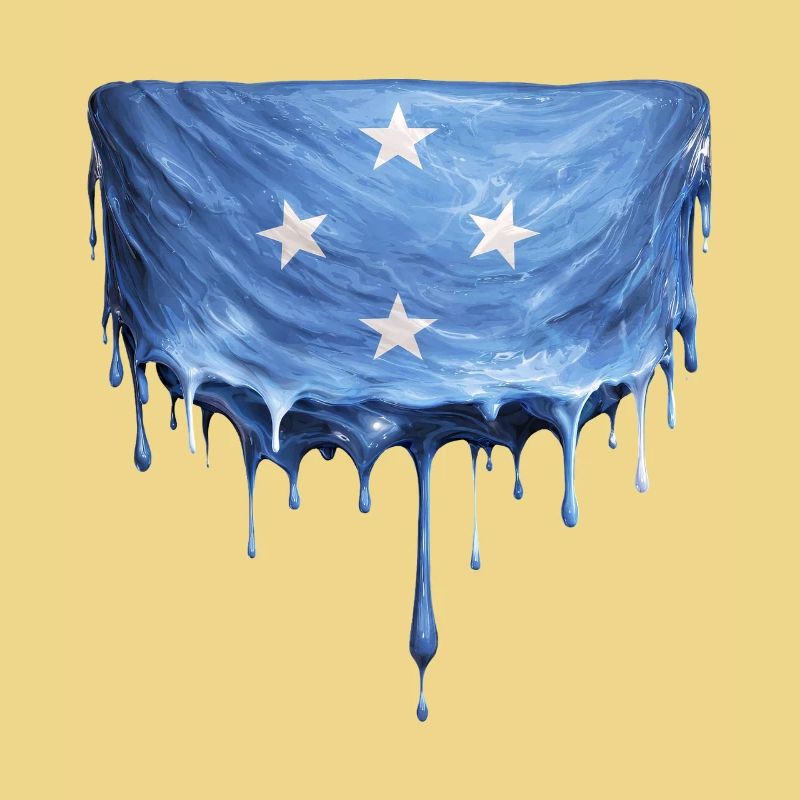 Micronesia Dripping Flag