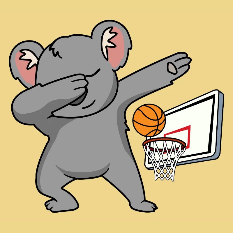 dab dabbing koala basketball downunder bball comic