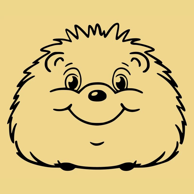 Chubby hedgehog as vector illustration