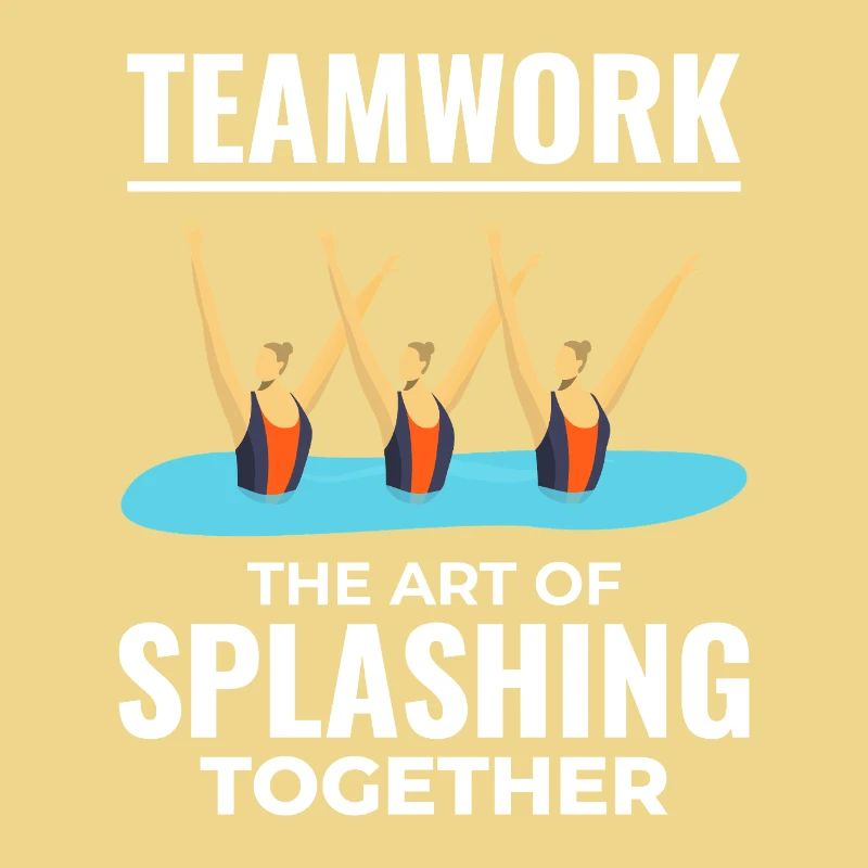 Teamwork Splashing Water Design Synchronized Swim