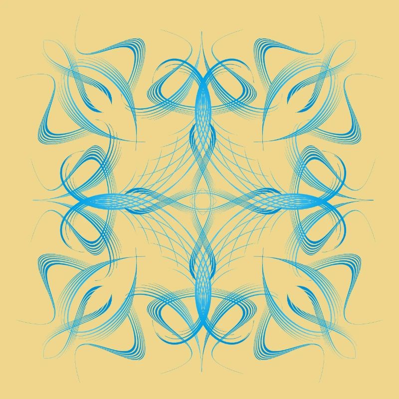 Delicate dynamic blue line pattern