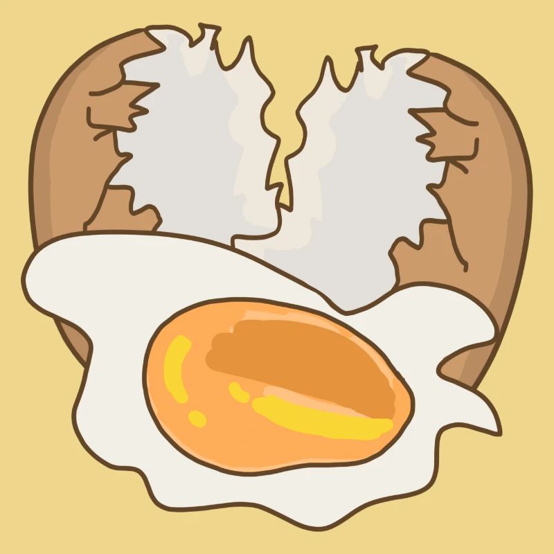 Mirror with eggshell