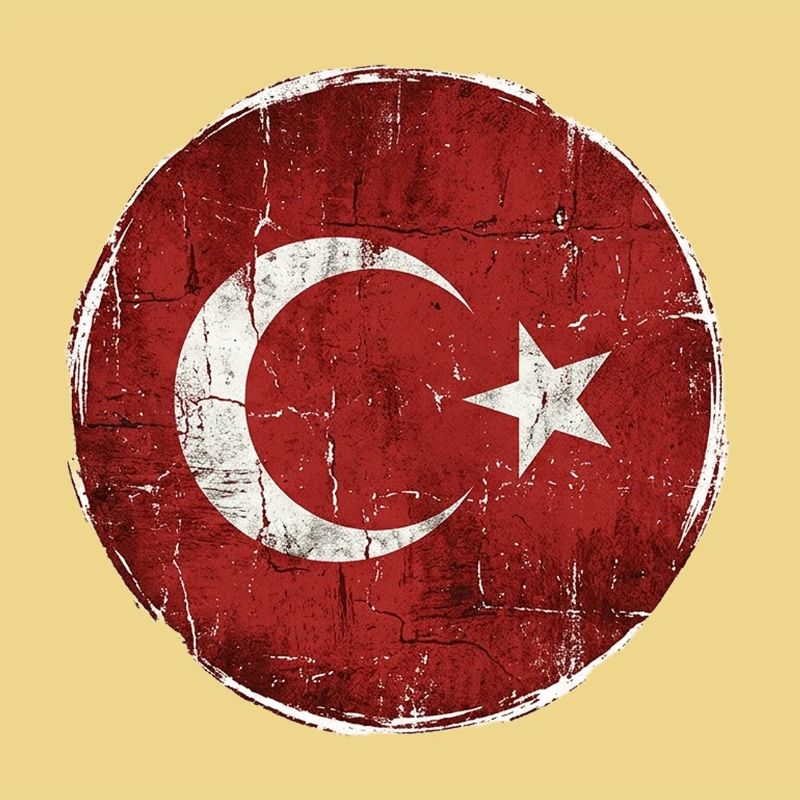 Conception du cercle du drapeau turc