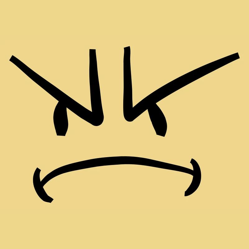 Evil angry face