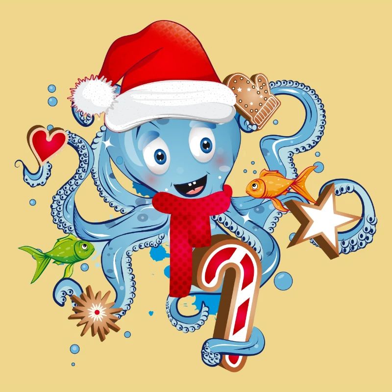 Octopus s’amuse et des biscuits pour Noël