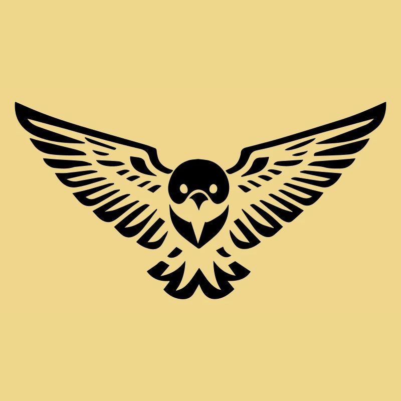 Vogel-Eule oder Adler fliegen vorne