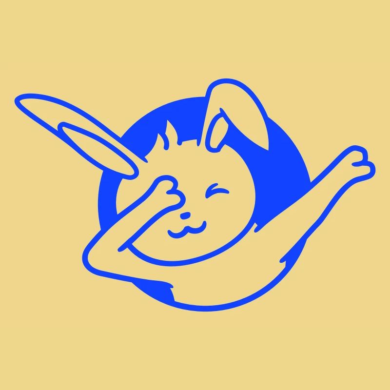 Bunny Dabbing Dab Dance Pose Dancing Hole Party Fun