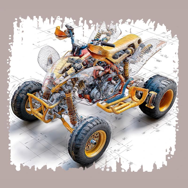 Conception de plan CAO Quad Bike