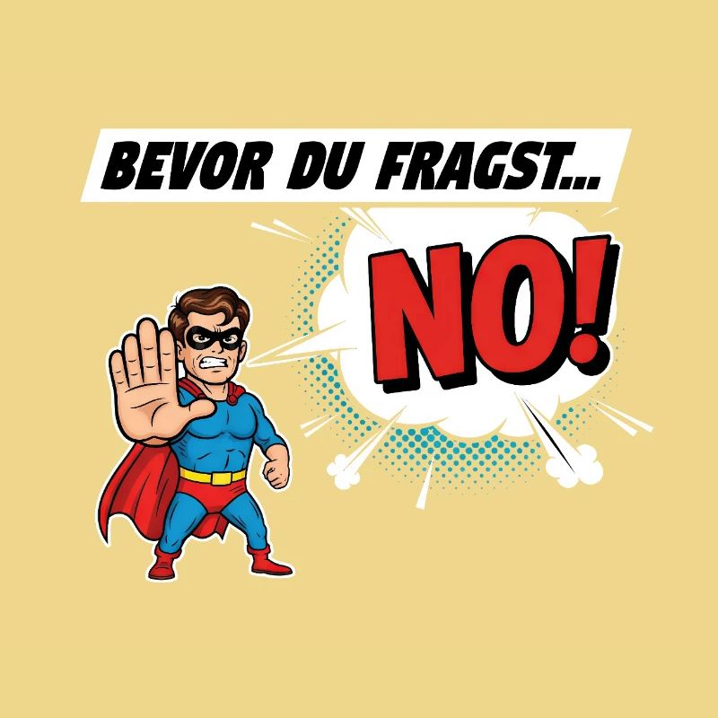 Superheldischer Warnhinweis Comic Design