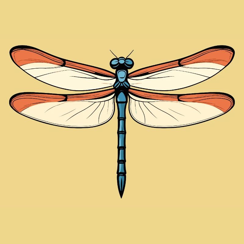 Libellule bleu-orangée