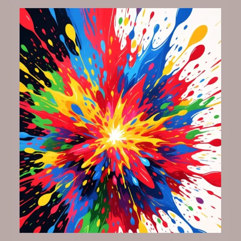 Conception d’impression à explosion de couleurs