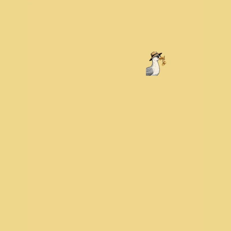 Funny seagull stealing chips