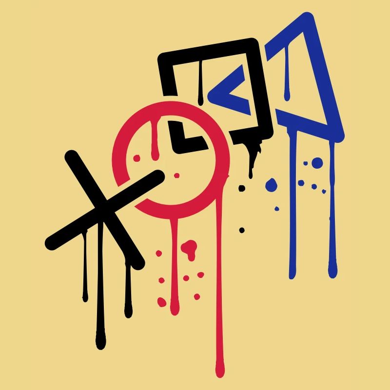 drop graffiti controller silhouette cool x square