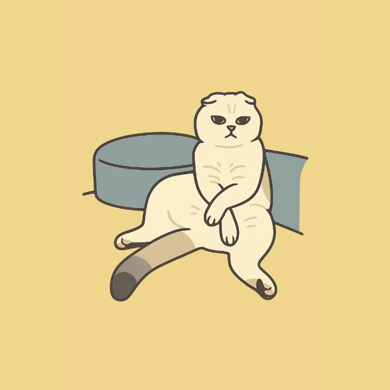 Scottish fold kitten assessing eyesight