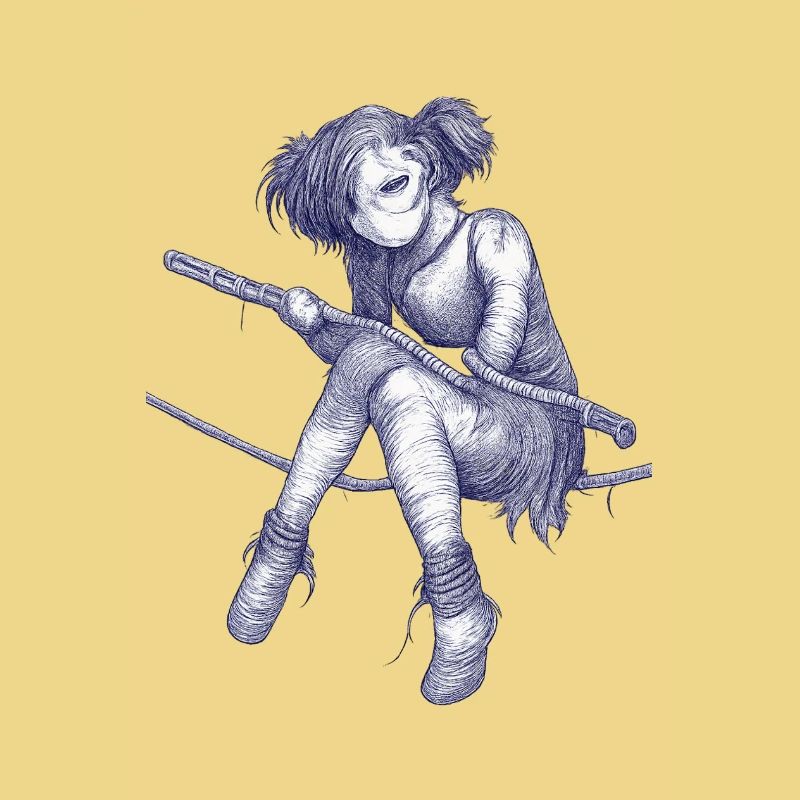 Rope acrobat in dreadpunk