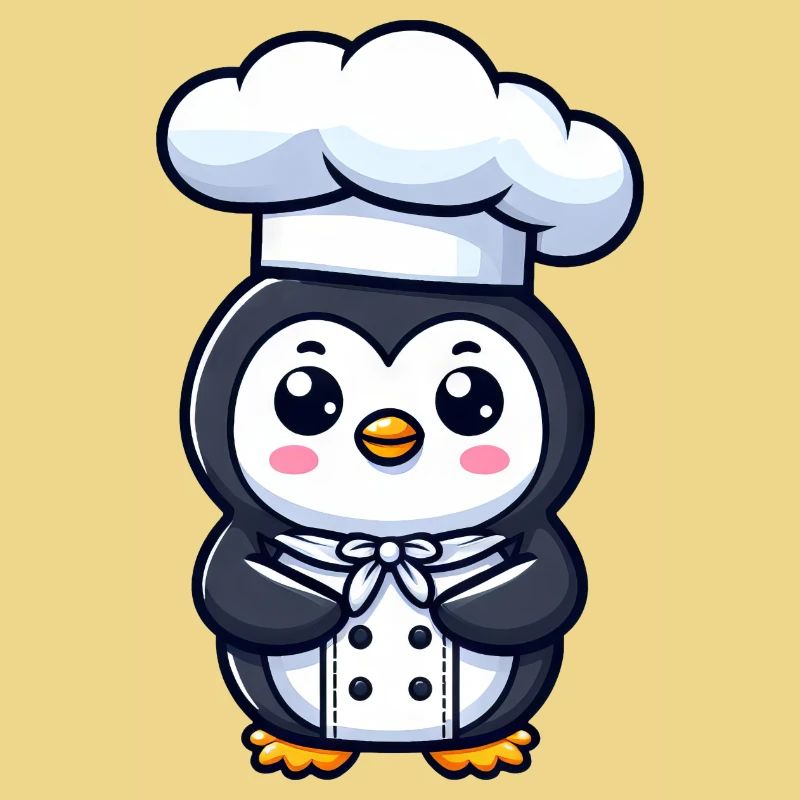 Mignon pingouin Chef bande dessinée conception de bande dessinée