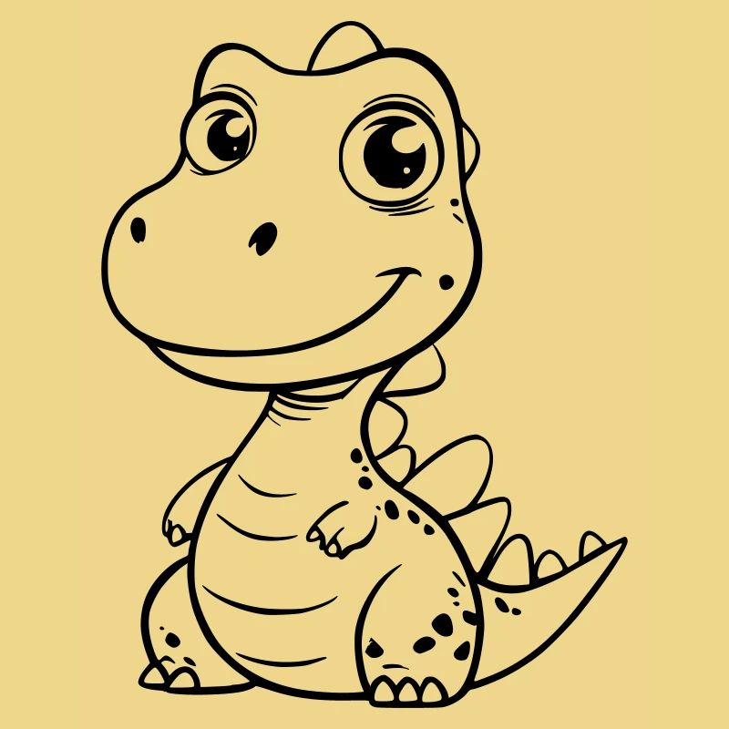 Friendly dino as vector illustration