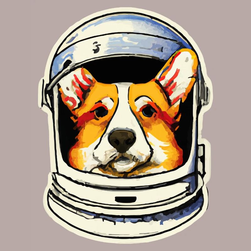 Corgi Cosmonaut Retro Dog Gift Space
