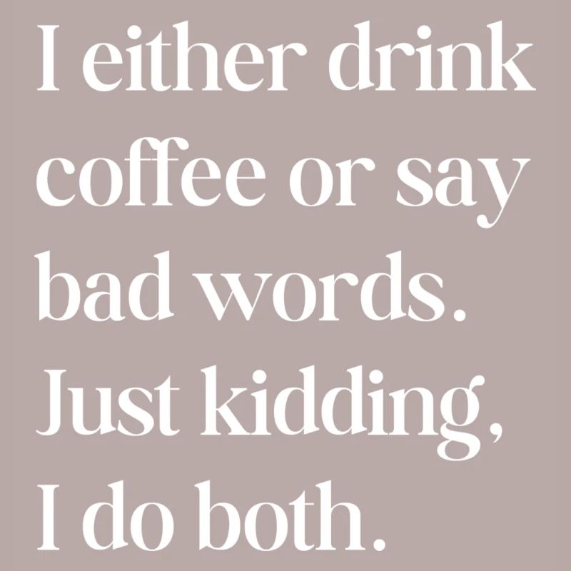 Ich trinke entweder Kaffee oder...