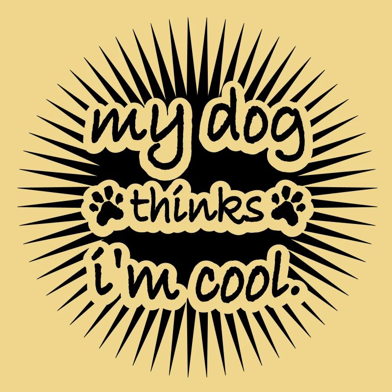Dog thinks in the cool