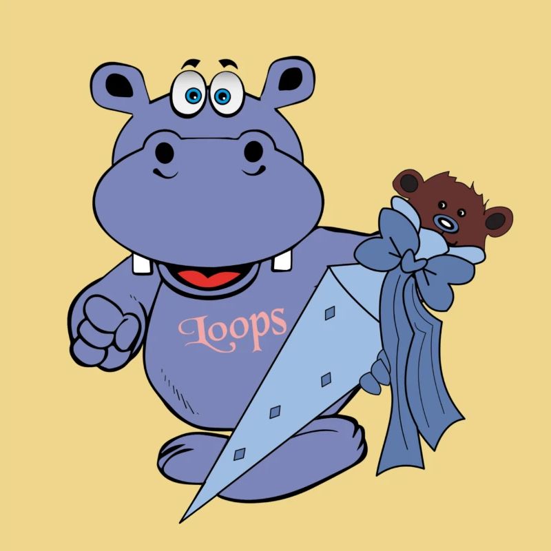 hippo nilpferd einschulung einschulungstüte schule