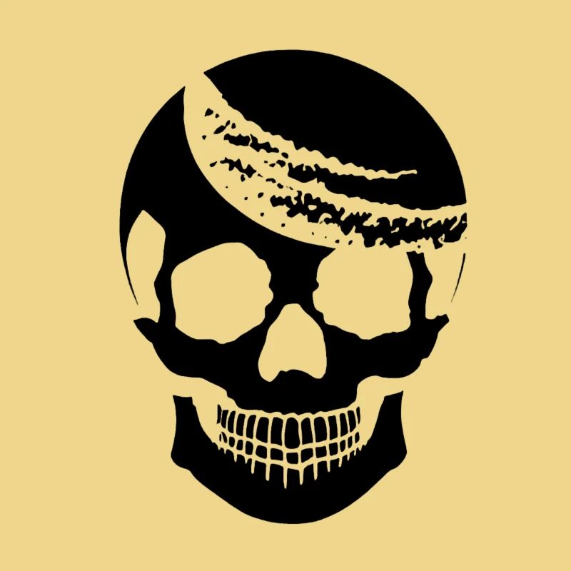 Black vector skull clean design