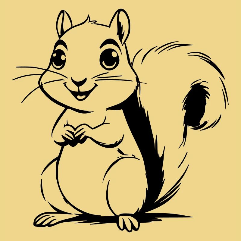 Écureuil comme illustration vectorielle