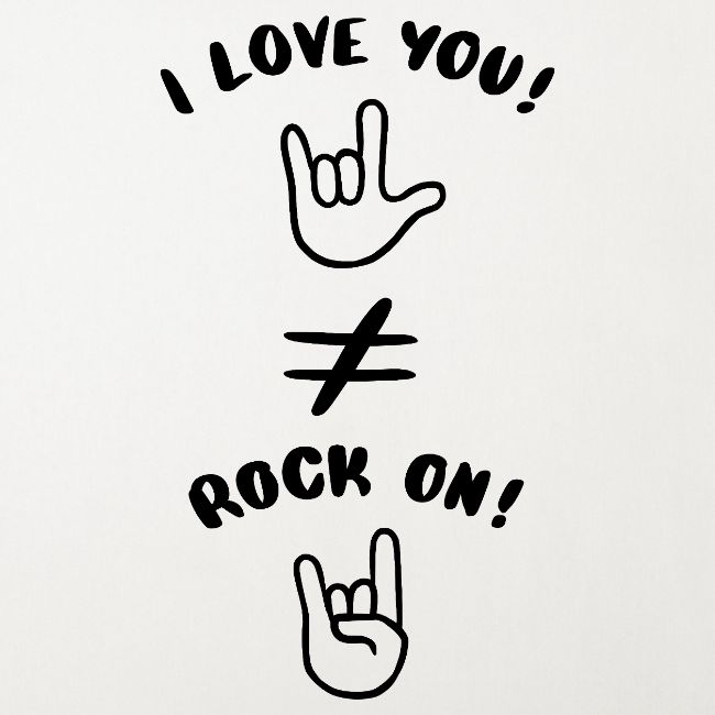 I love you est différent de Rock On (noir)