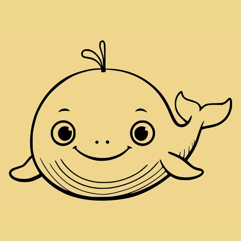 Chubby Whale Vector Image
