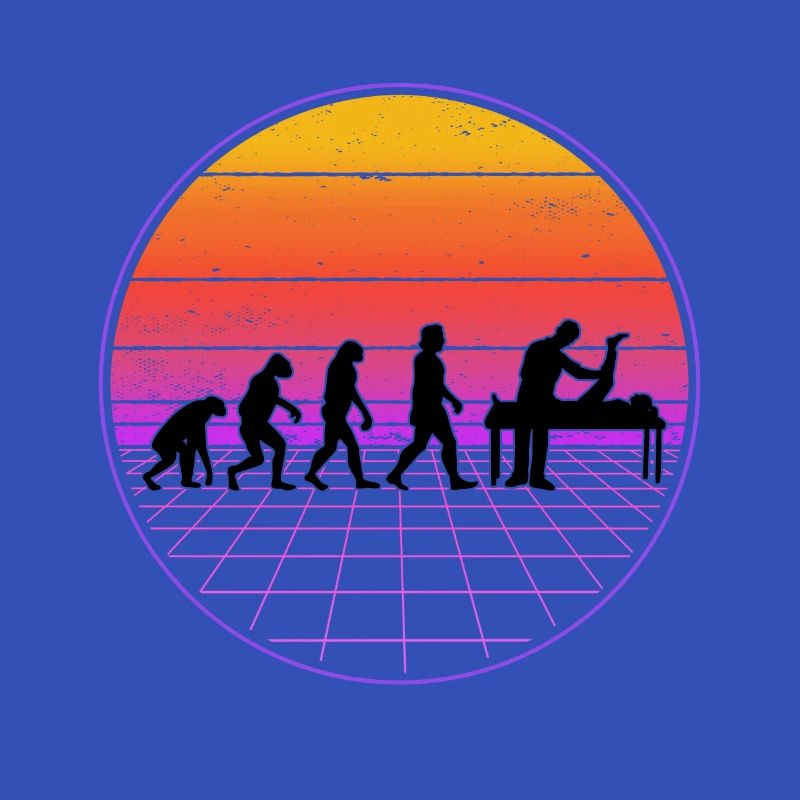 Physiotherapeut Evolution Vaporwave Physio