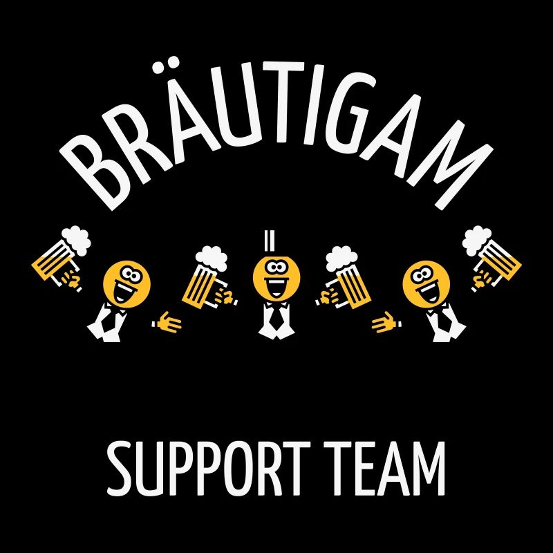 Bräutigam Support Team (JGA, Karikatur, Tanz, W)