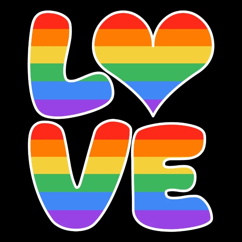 Regenbogenliebe Herzdesign