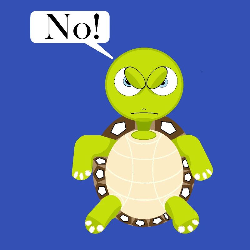 Statement No Schildkröte, Nein Fun Comic, No