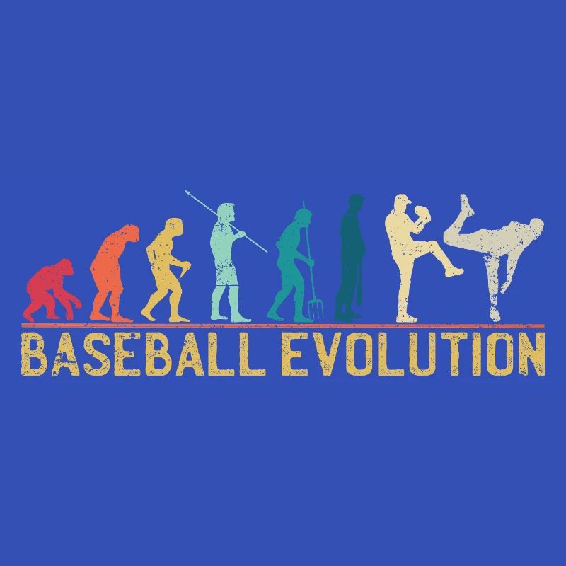 Baseball Evolution Illustration