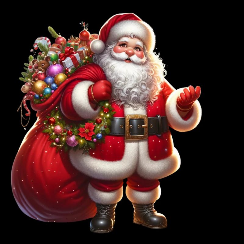 Weihnachtsmann mit Geschenksäckchen