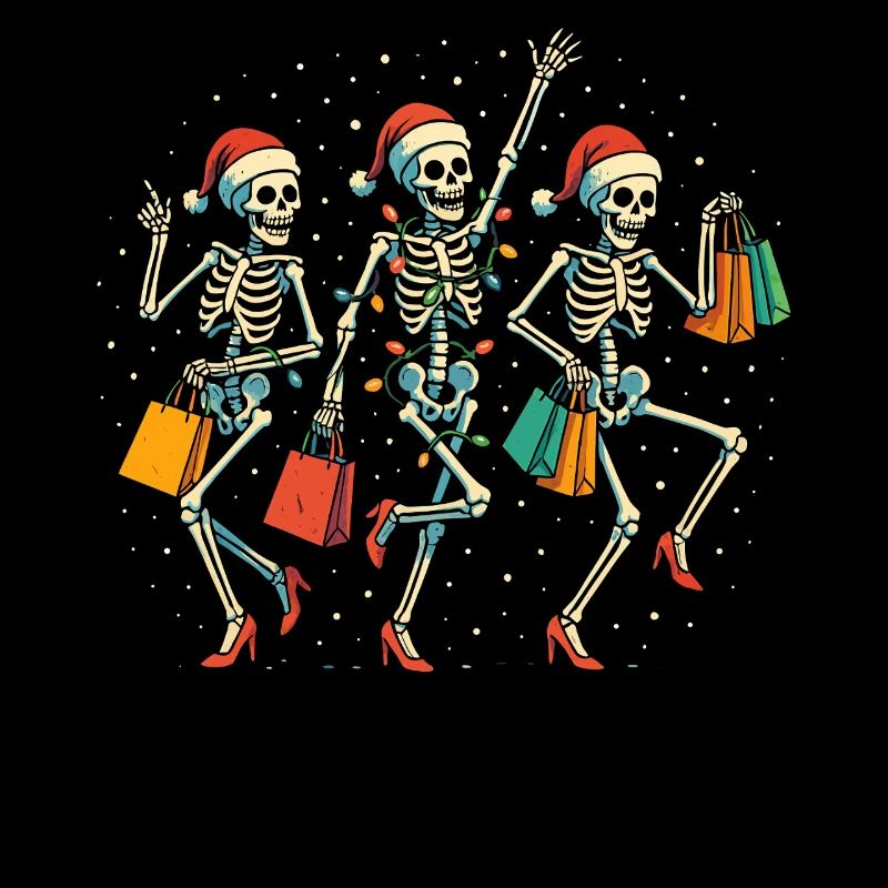 Dancing skeleton shoppers