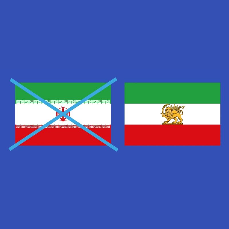 Smashed Iran flags