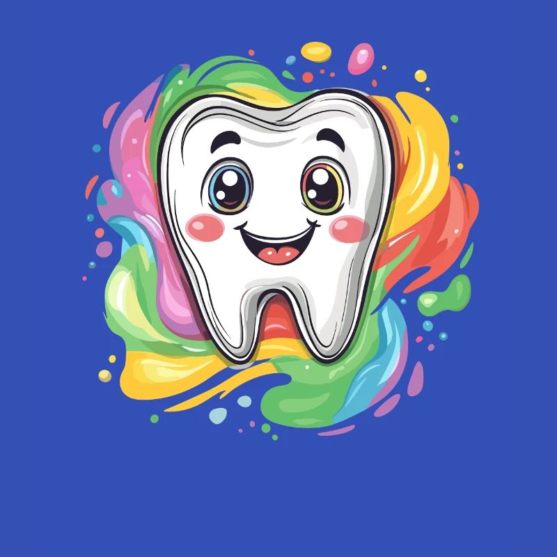 Une éclaboussure de couleur joyeuse pour les dents