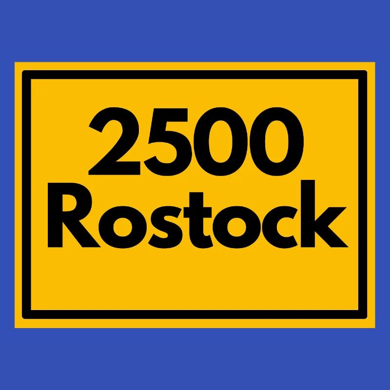 CAP RÉTRO 2500 ROSTOCK, STYLE DDR, CODE POSTAL