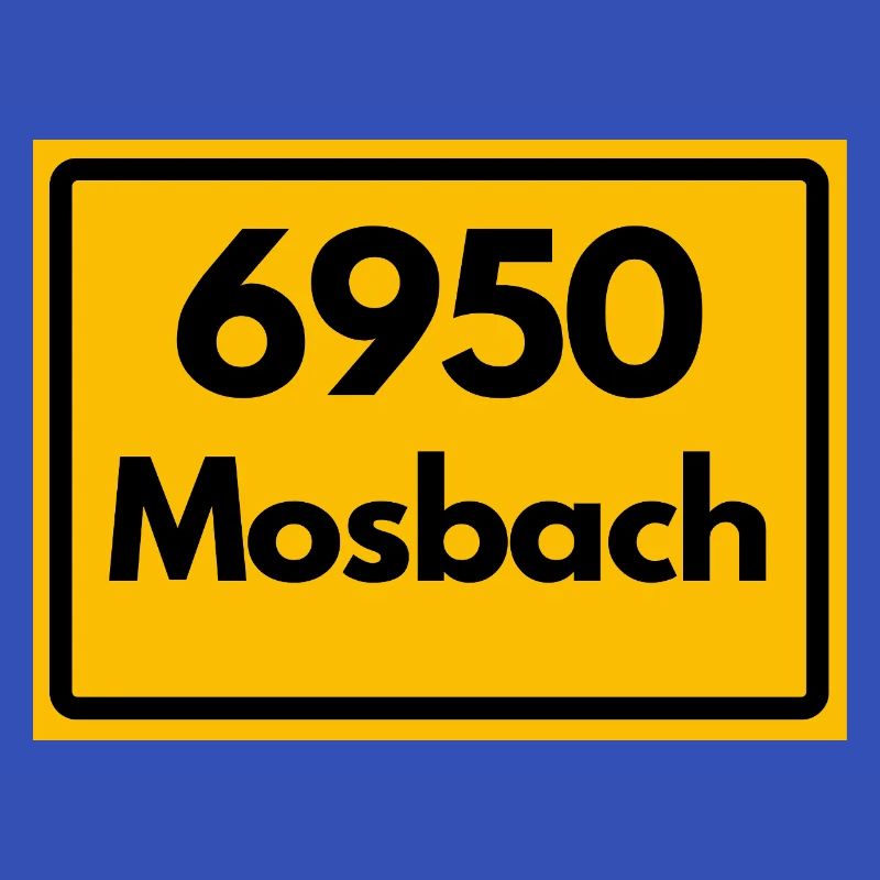 ANCIEN CODE POSTAL RETRO 6950 MOSBACH HEIMAT BW