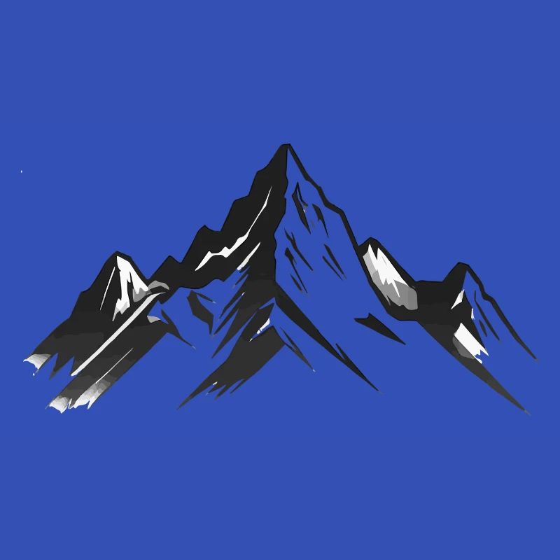 Mountain Range - Simple Hiking Sticker