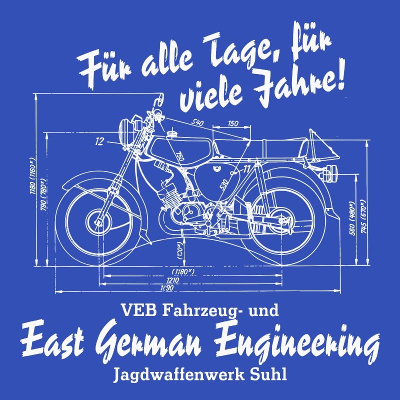 Simson S51 Blueprint - East German Engineering
