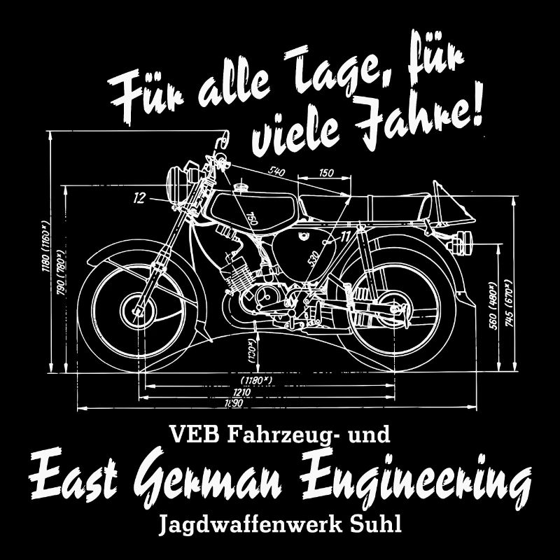 Simson S51 Blueprint - East German Engineering