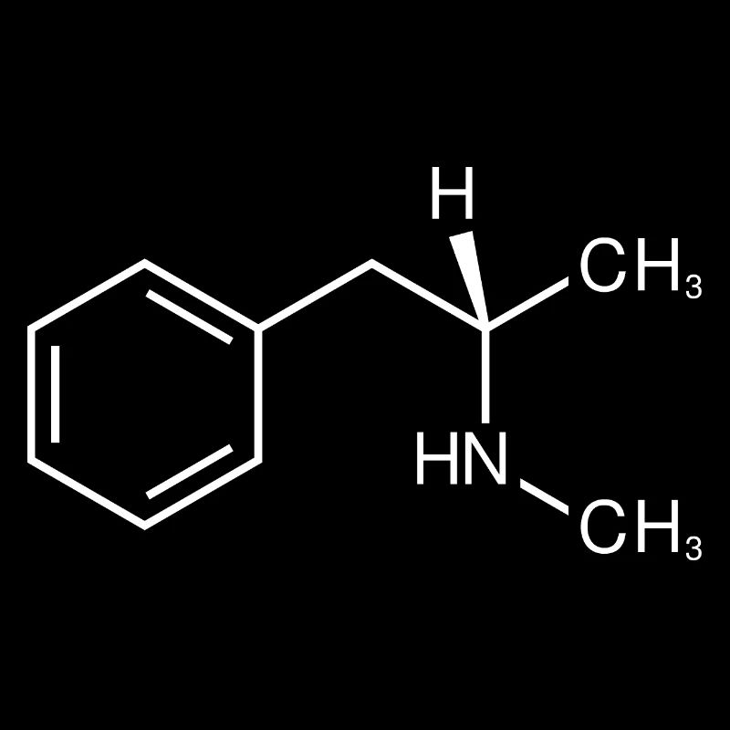 Formule développée de la molécule de crystal meth